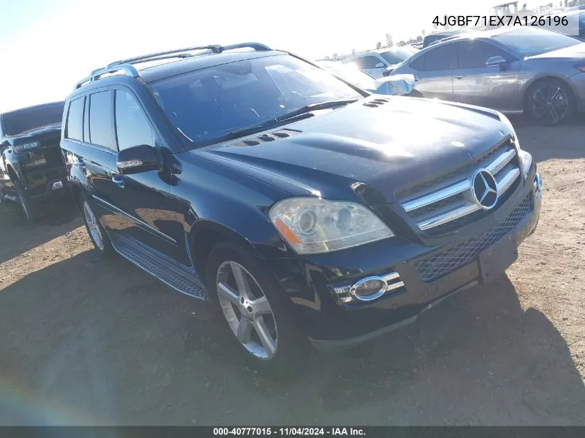 2007 Mercedes-Benz Gl 450 4Matic VIN: 4JGBF71EX7A126196 Lot: 40777015