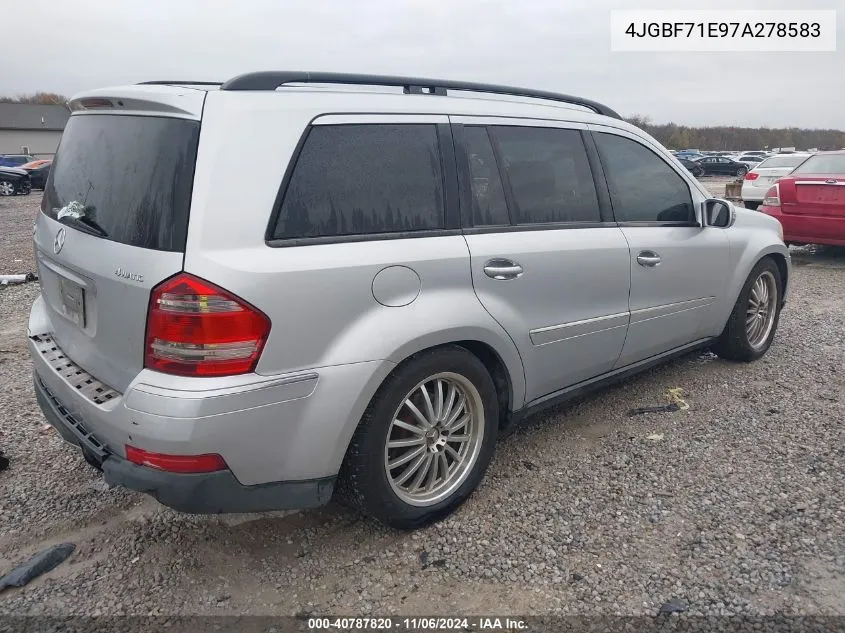 4JGBF71E97A278583 2007 Mercedes-Benz Gl 450 4Matic