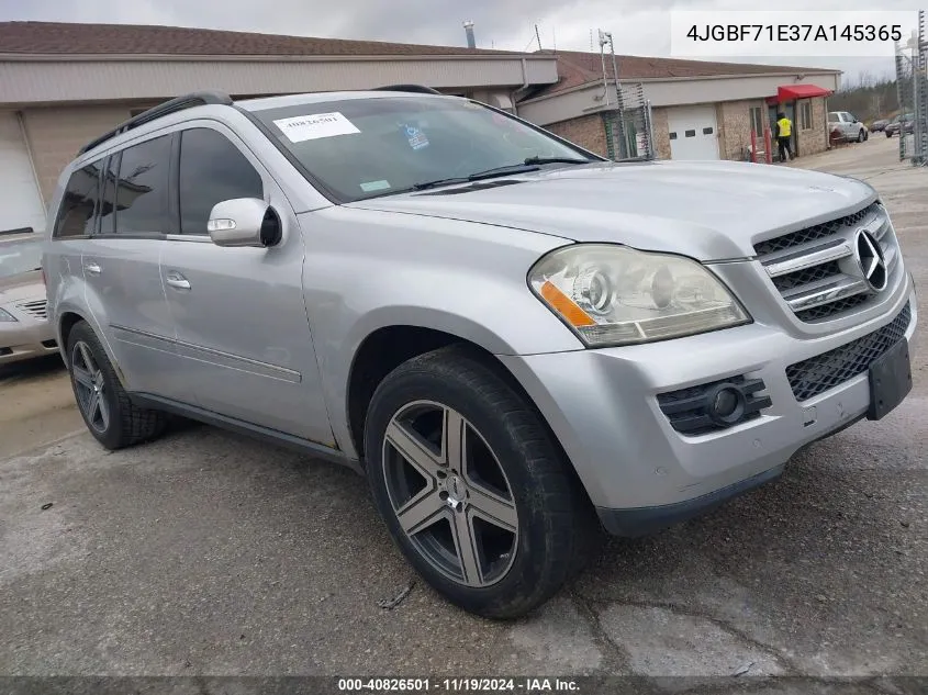 2007 Mercedes-Benz Gl 450 4Matic VIN: 4JGBF71E37A145365 Lot: 40826501