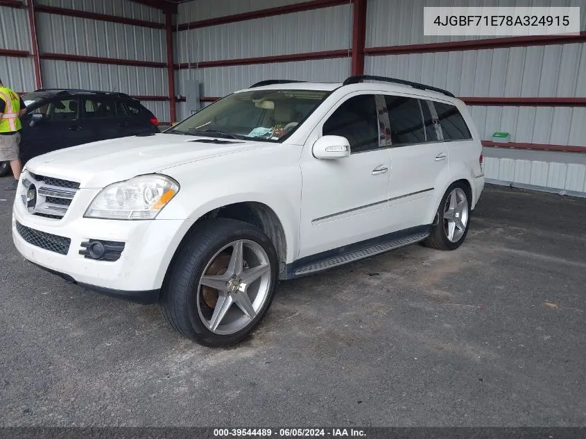 2008 Mercedes-Benz Gl 450 4Matic VIN: 4JGBF71E78A324915 Lot: 39544489