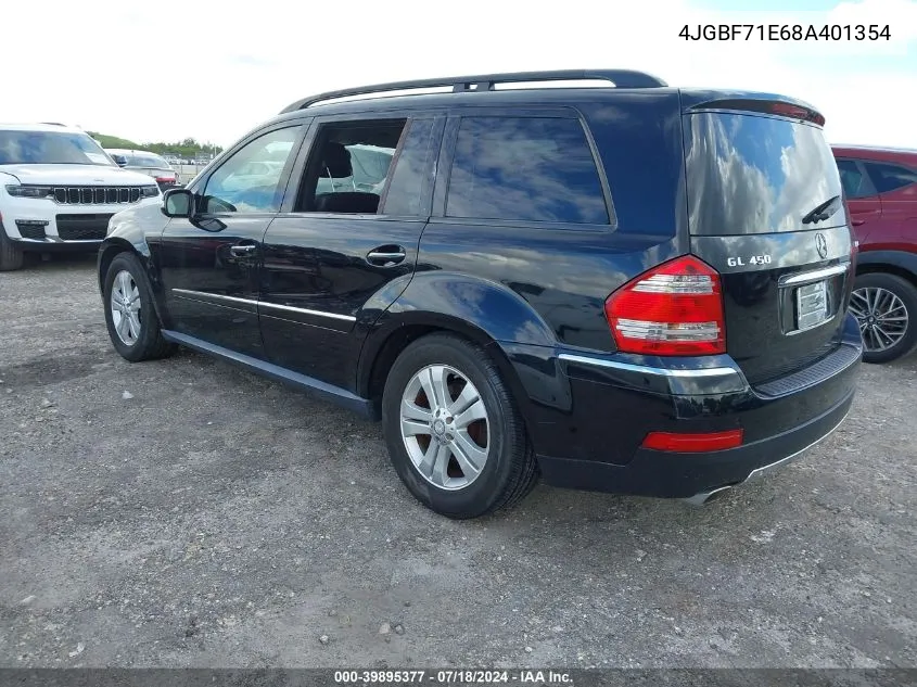 2008 Mercedes-Benz Gl 450 4Matic VIN: 4JGBF71E68A401354 Lot: 39895377