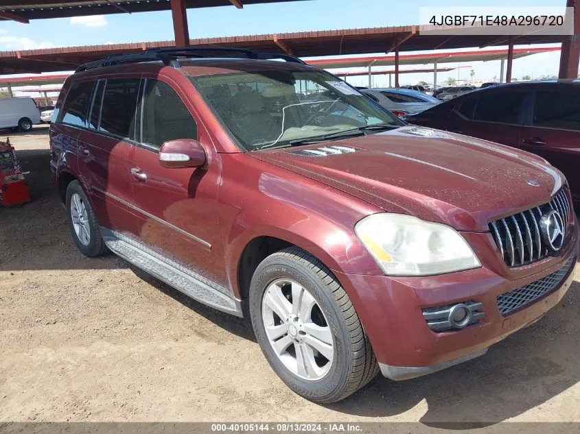 2008 Mercedes-Benz Gl 450 4Matic VIN: 4JGBF71E48A296720 Lot: 40105144