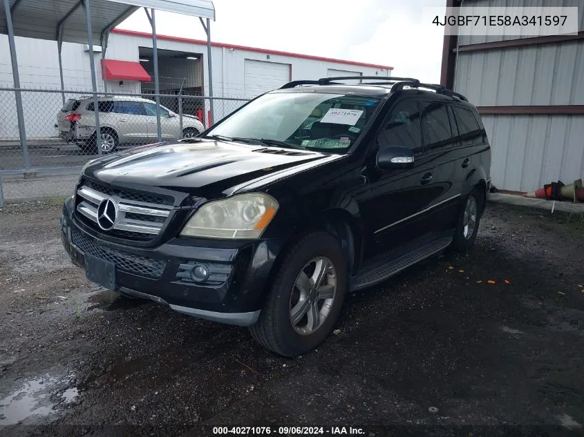 2008 Mercedes-Benz Gl 450 4Matic VIN: 4JGBF71E58A341597 Lot: 40271076