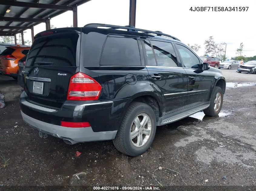 2008 Mercedes-Benz Gl 450 4Matic VIN: 4JGBF71E58A341597 Lot: 40271076