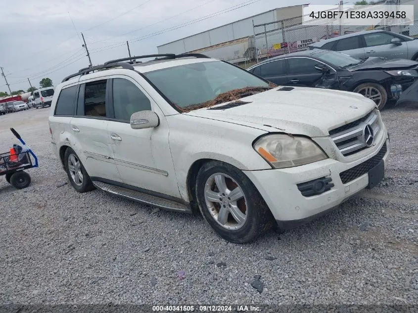 2008 Mercedes-Benz Gl 450 4Matic VIN: 4JGBF71E38A339458 Lot: 40341505