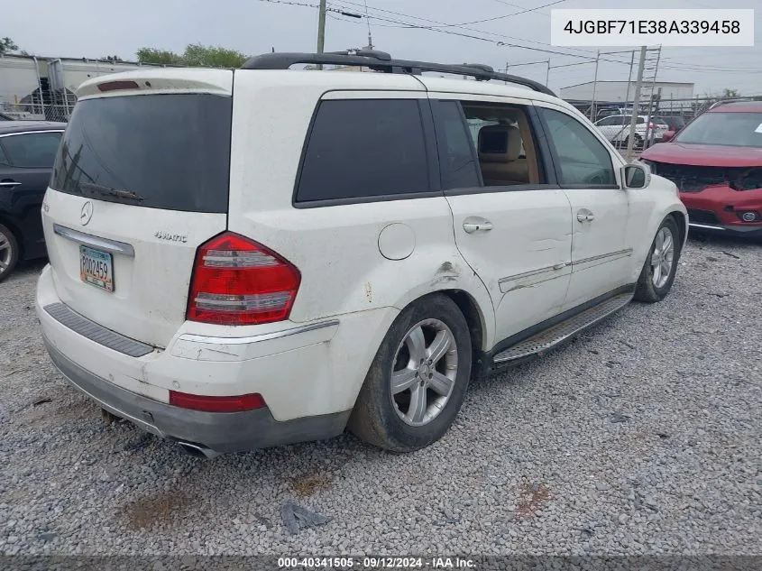 4JGBF71E38A339458 2008 Mercedes-Benz Gl 450 4Matic