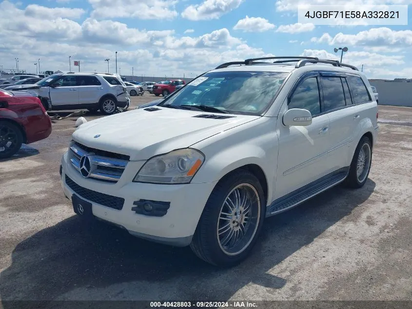 2008 Mercedes-Benz Gl 450 4Matic VIN: 4JGBF71E58A332821 Lot: 40428803