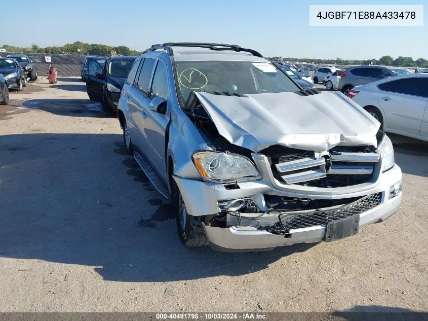 2008 Mercedes-Benz Gl 450 4Matic VIN: 4JGBF71E88A433478 Lot: 40491795