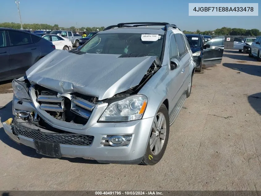 2008 Mercedes-Benz Gl 450 4Matic VIN: 4JGBF71E88A433478 Lot: 40491795