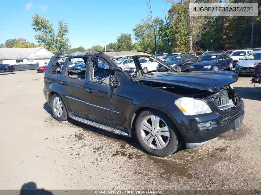 2008 Mercedes-Benz Gl 450 4Matic VIN: 4JGBF71E38A354221 Lot: 40591023