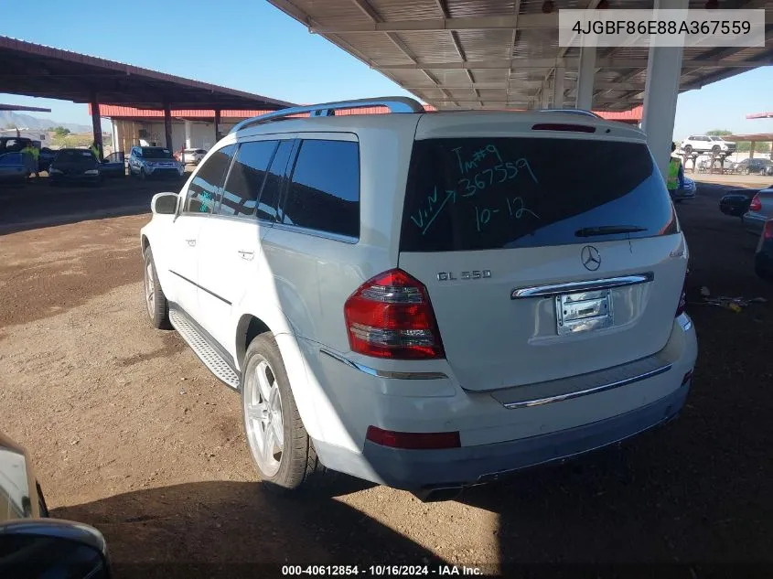 2008 Mercedes-Benz Gl 550 4Matic VIN: 4JGBF86E88A367559 Lot: 40612854