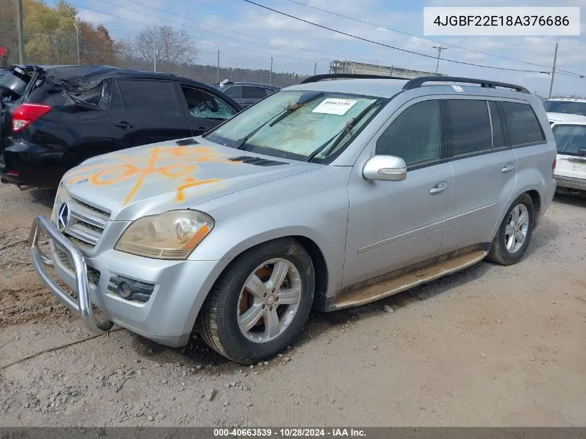 2008 Mercedes-Benz Gl 320 Cdi 4Matic VIN: 4JGBF22E18A376686 Lot: 40663539