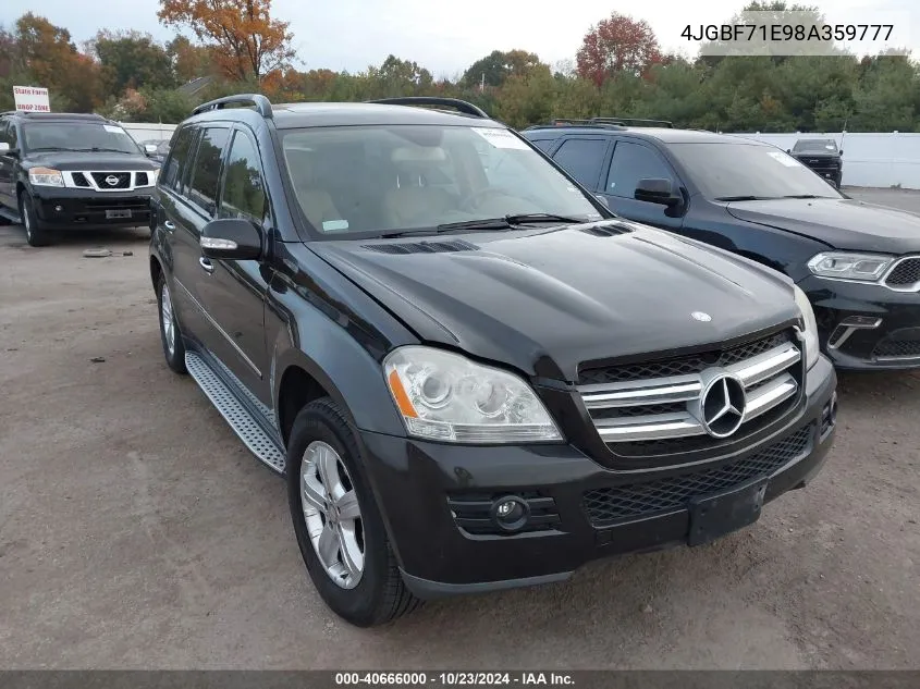 2008 Mercedes-Benz Gl 450 4Matic VIN: 4JGBF71E98A359777 Lot: 40666000