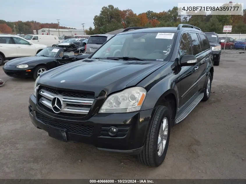 2008 Mercedes-Benz Gl 450 4Matic VIN: 4JGBF71E98A359777 Lot: 40666000