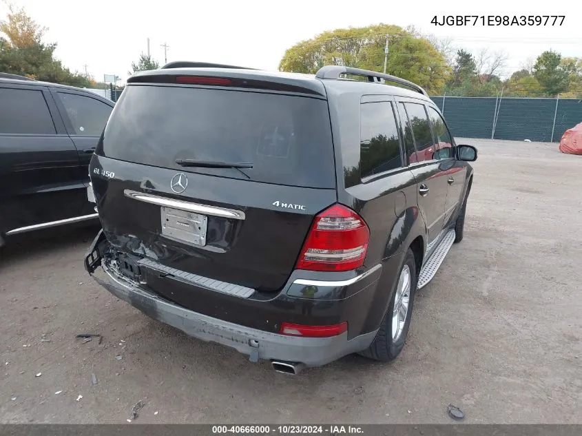 2008 Mercedes-Benz Gl 450 4Matic VIN: 4JGBF71E98A359777 Lot: 40666000