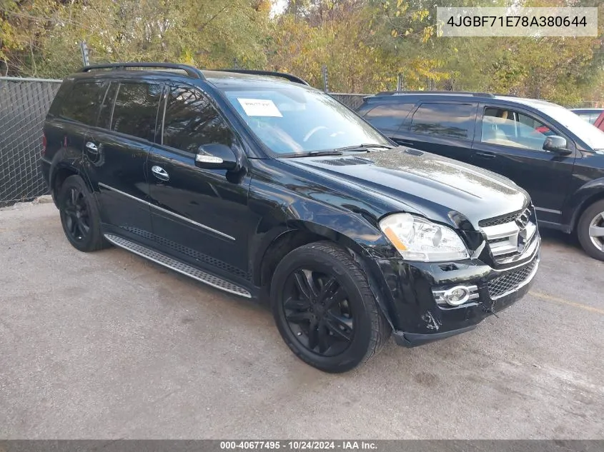 2008 Mercedes-Benz Gl 450 4Matic VIN: 4JGBF71E78A380644 Lot: 40677495