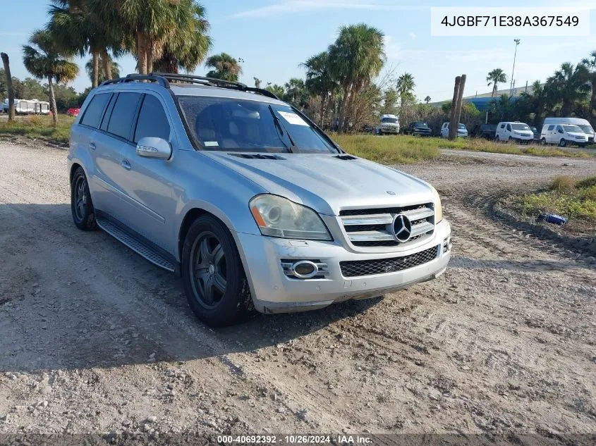 2008 Mercedes-Benz Gl 450 4Matic VIN: 4JGBF71E38A367549 Lot: 40692392