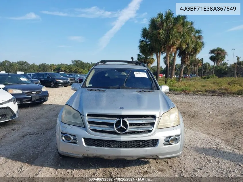 2008 Mercedes-Benz Gl 450 4Matic VIN: 4JGBF71E38A367549 Lot: 40692392