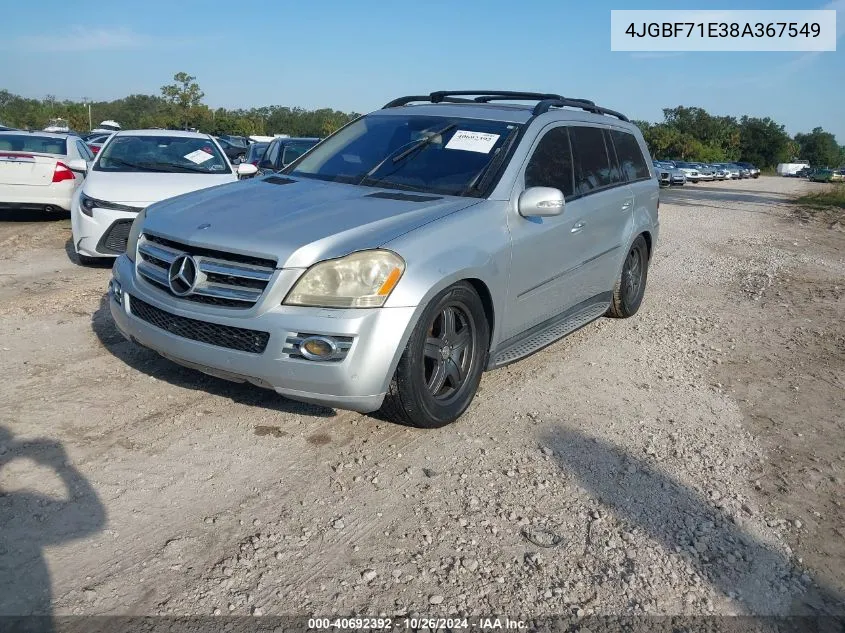 2008 Mercedes-Benz Gl 450 4Matic VIN: 4JGBF71E38A367549 Lot: 40692392