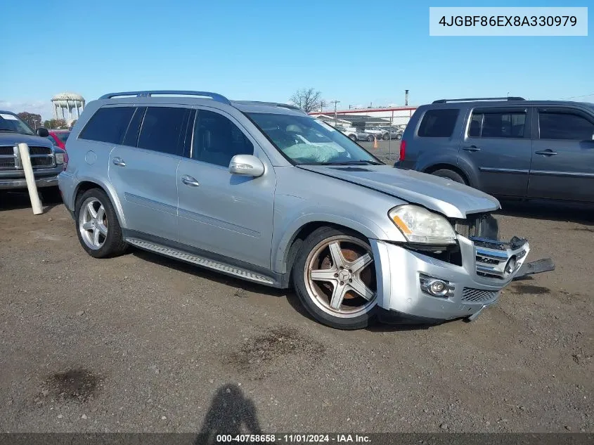 2008 Mercedes-Benz Gl 550 4Matic VIN: 4JGBF86EX8A330979 Lot: 40758658