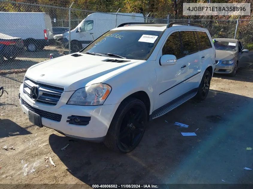 2008 Mercedes-Benz Gl 450 4Matic VIN: 4JGBF71E18A358896 Lot: 40806582