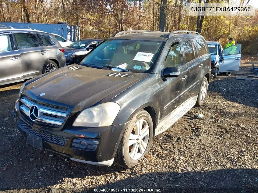 2008 Mercedes-Benz Gl 450 4Matic VIN: 4JGBF71EX8A429366 Lot: 40810537