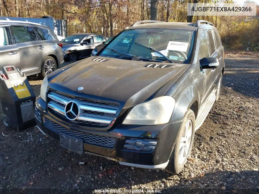 2008 Mercedes-Benz Gl 450 4Matic VIN: 4JGBF71EX8A429366 Lot: 40810537