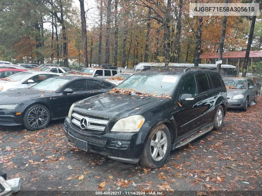 2008 Mercedes-Benz Gl 450 4Matic VIN: 4JGBF71E58A305618 Lot: 40829217