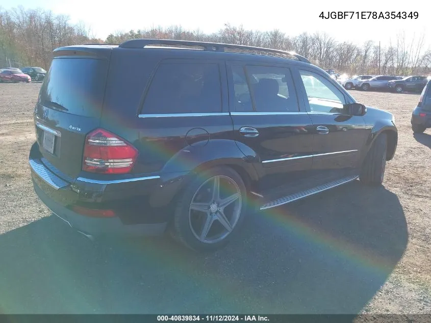 2008 Mercedes-Benz Gl 450 4Matic VIN: 4JGBF71E78A354349 Lot: 40839834