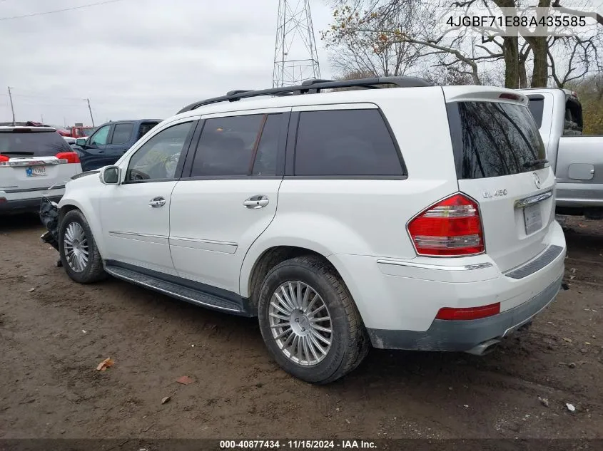 4JGBF71E88A435585 2008 Mercedes-Benz Gl 450 4Matic