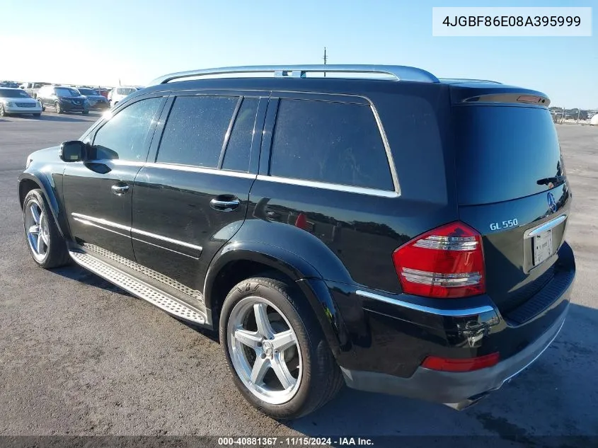 2008 Mercedes-Benz Gl 550 4Matic VIN: 4JGBF86E08A395999 Lot: 40881367