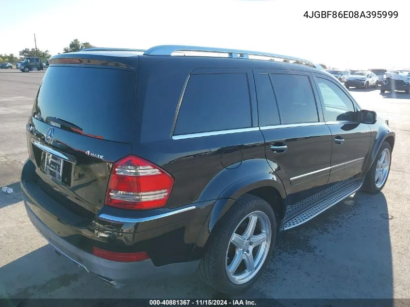 2008 Mercedes-Benz Gl 550 4Matic VIN: 4JGBF86E08A395999 Lot: 40881367