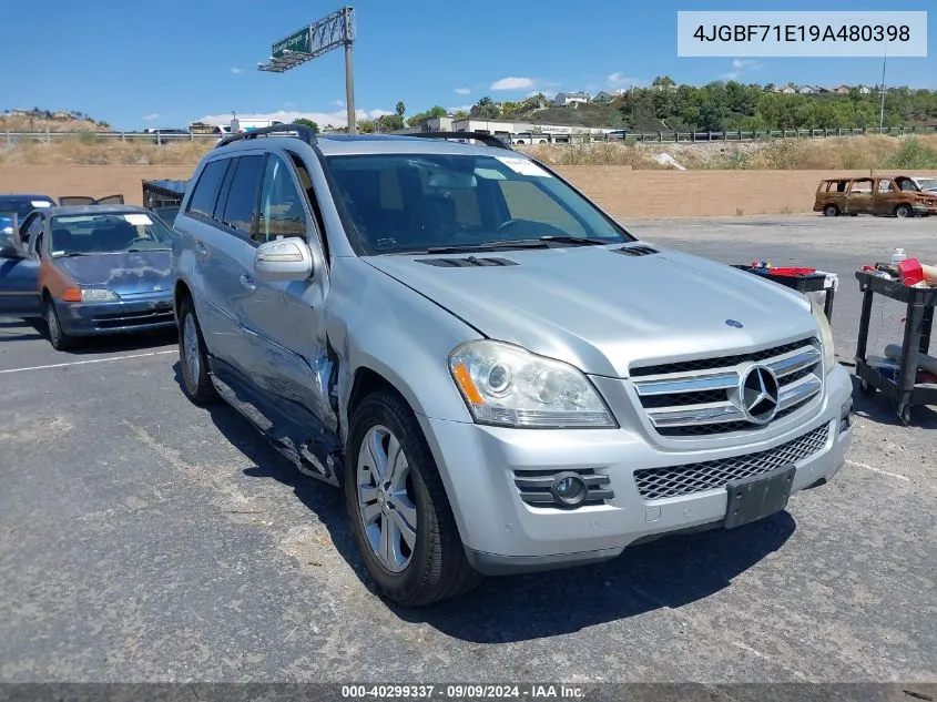 2009 Mercedes-Benz Gl 450 4Matic VIN: 4JGBF71E19A480398 Lot: 40299337