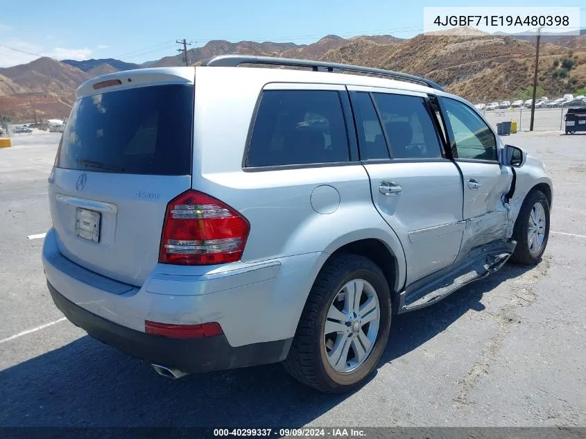 2009 Mercedes-Benz Gl 450 4Matic VIN: 4JGBF71E19A480398 Lot: 40299337