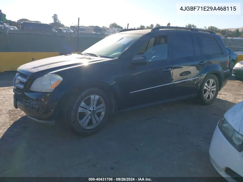 2009 Mercedes-Benz Gl 450 4Matic VIN: 4JGBF71E29A468115 Lot: 40431708