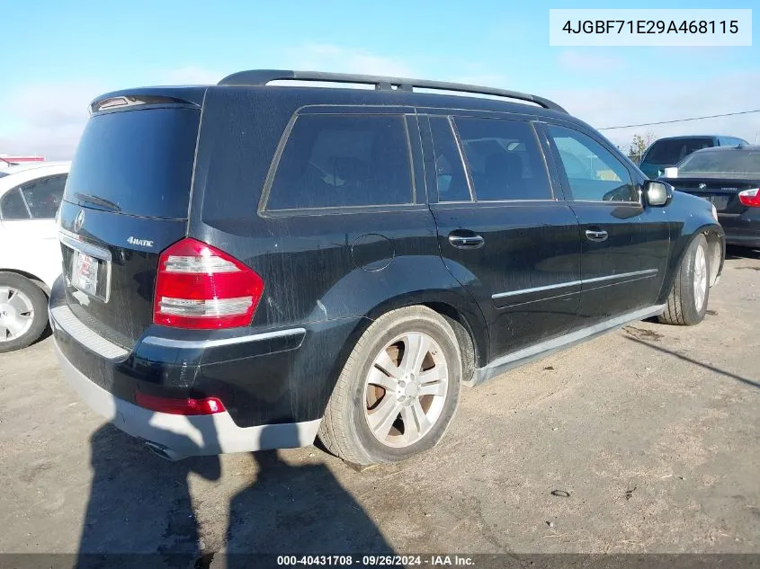 2009 Mercedes-Benz Gl 450 4Matic VIN: 4JGBF71E29A468115 Lot: 40431708