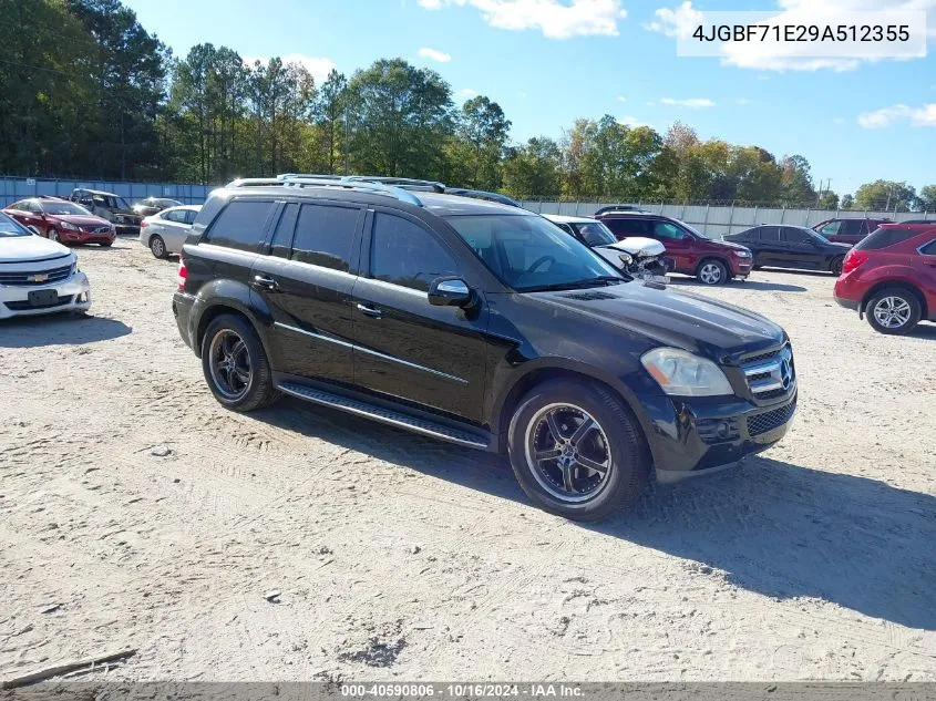 2009 Mercedes-Benz Gl 450 4Matic VIN: 4JGBF71E29A512355 Lot: 40590806