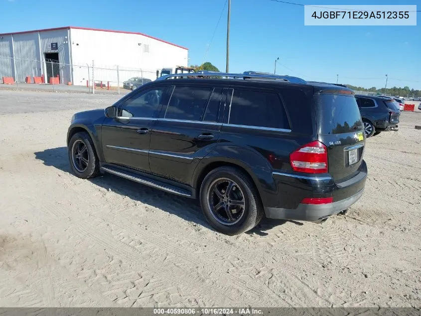 2009 Mercedes-Benz Gl 450 4Matic VIN: 4JGBF71E29A512355 Lot: 40590806