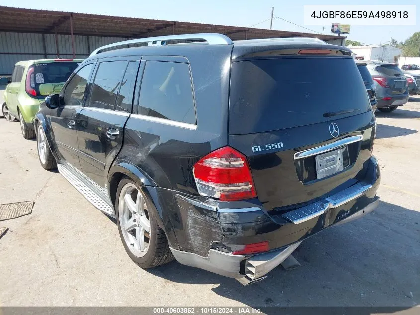 2009 Mercedes-Benz Gl 550 4Matic VIN: 4JGBF86E59A498918 Lot: 40603852