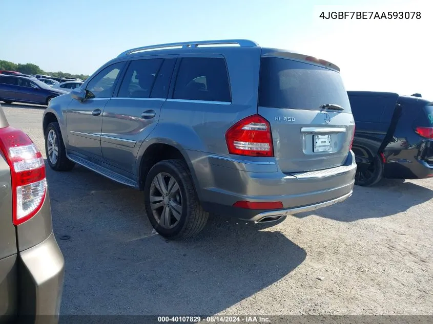 2010 Mercedes-Benz Gl 450 450 4Matic VIN: 4JGBF7BE7AA593078 Lot: 40107829