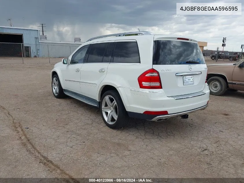 2010 Mercedes-Benz Gl 550 4Matic VIN: 4JGBF8GE0AA596595 Lot: 40123986