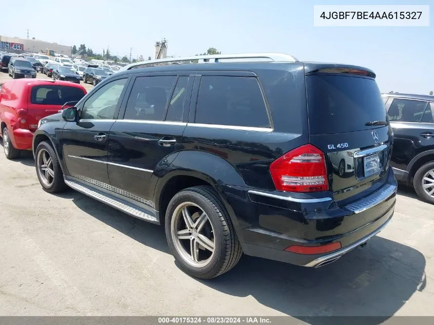 2010 Mercedes-Benz Gl 450 4Matic VIN: 4JGBF7BE4AA615327 Lot: 40175324