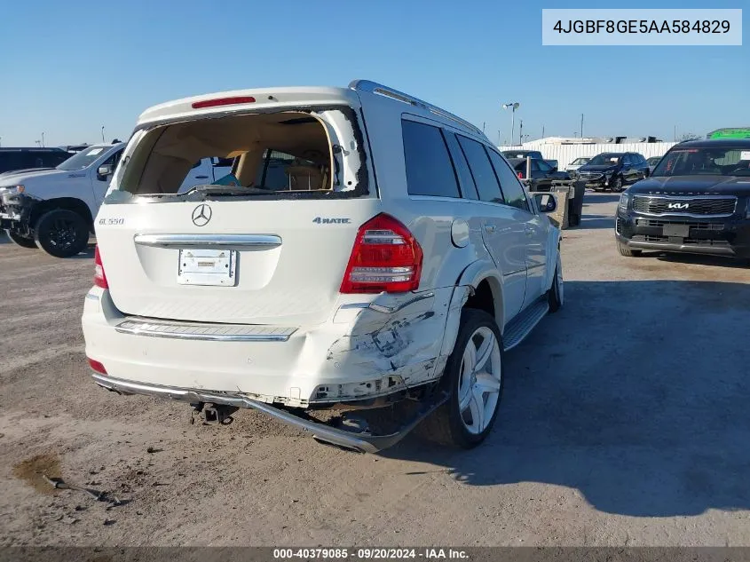 2010 Mercedes-Benz Gl 550 4Matic VIN: 4JGBF8GE5AA584829 Lot: 40379085