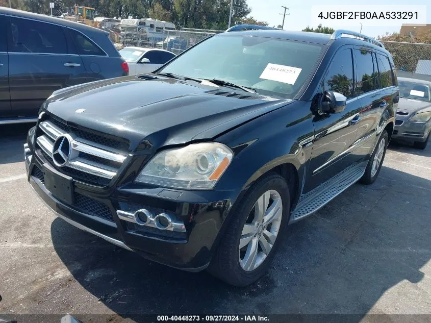 2010 Mercedes-Benz Gl 350 Bluetec 4Matic VIN: 4JGBF2FB0AA533291 Lot: 40448273