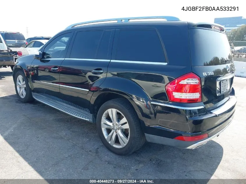 2010 Mercedes-Benz Gl 350 Bluetec 4Matic VIN: 4JGBF2FB0AA533291 Lot: 40448273