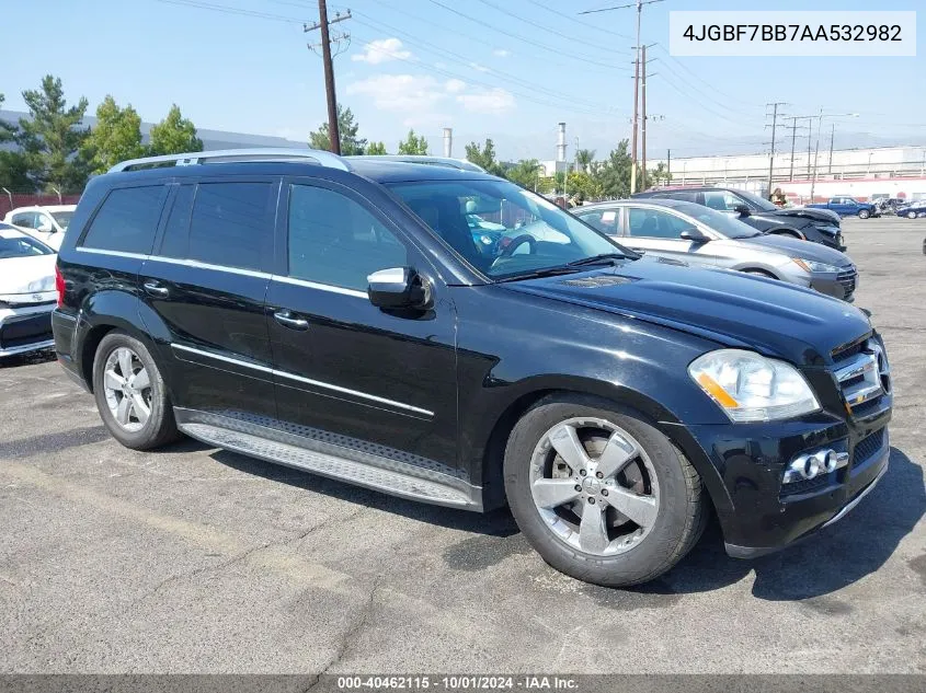 2010 Mercedes-Benz Gl 450 4Matic VIN: 4JGBF7BB7AA532982 Lot: 40462115