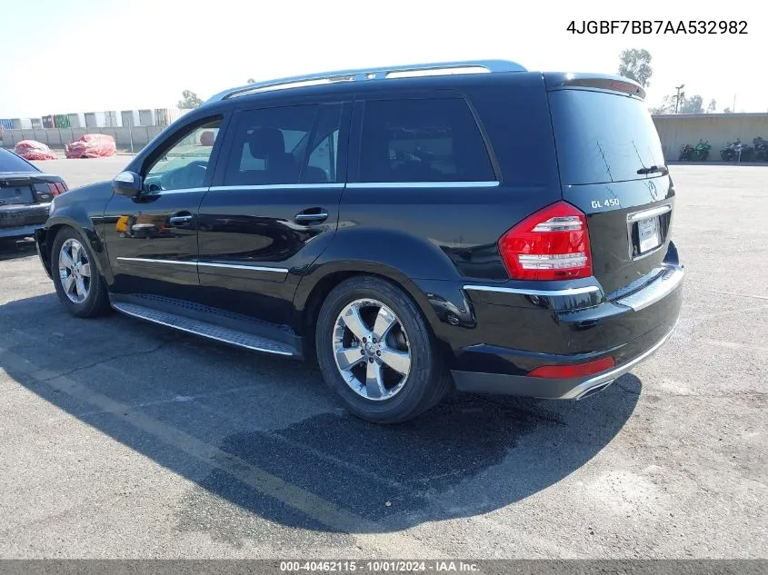 2010 Mercedes-Benz Gl 450 4Matic VIN: 4JGBF7BB7AA532982 Lot: 40462115