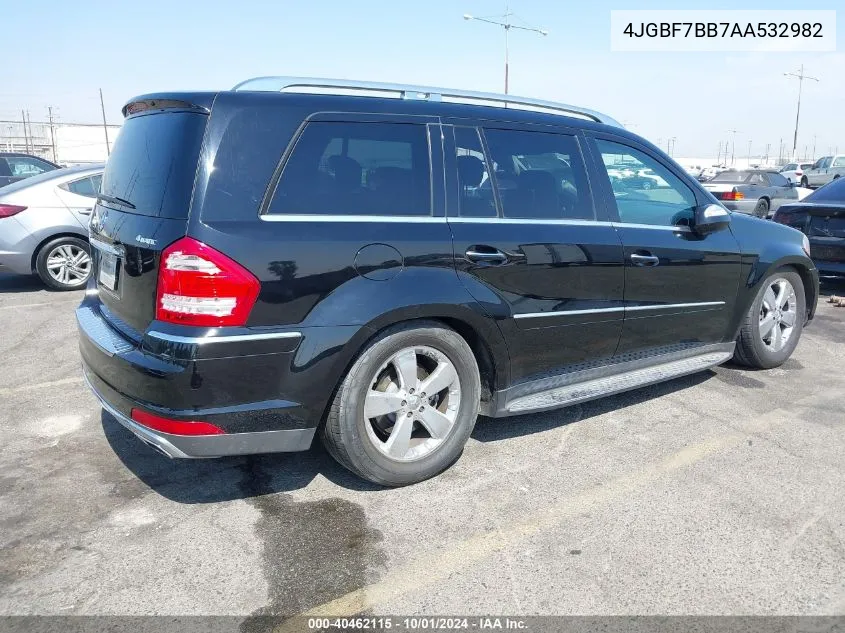 2010 Mercedes-Benz Gl 450 4Matic VIN: 4JGBF7BB7AA532982 Lot: 40462115