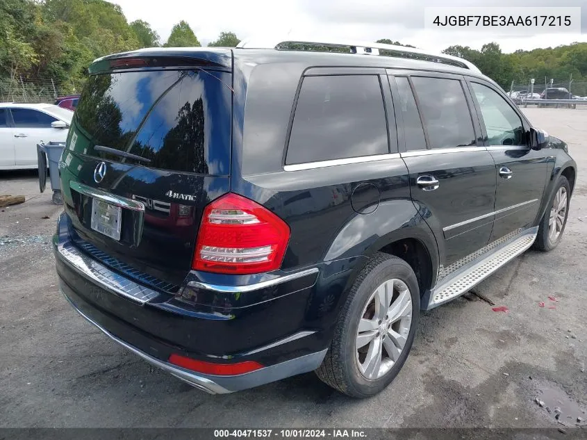 2010 Mercedes-Benz Gl 450 4Matic VIN: 4JGBF7BE3AA617215 Lot: 40471537