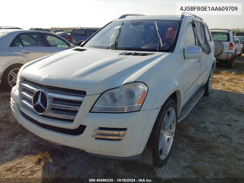 2010 Mercedes-Benz Gl 550 4Matic VIN: 4JGBF8GE1AA609709 Lot: 40496335